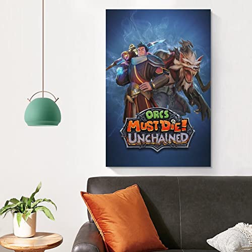 Orcs Must Die Unchained - Póster para decoración de dormitorio familiar moderna para dormitorio y sala de estar, 30 x 45 cm