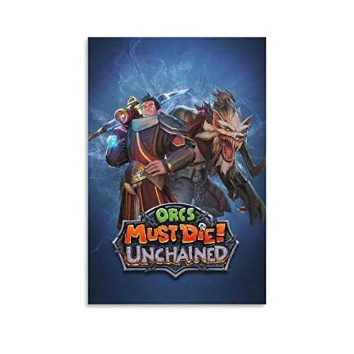 Orcs Must Die Unchained - Póster para decoración de dormitorio familiar moderna para dormitorio y sala de estar, 30 x 45 cm