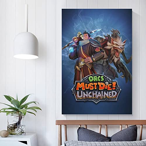 Orcs Must Die Unchained - Póster para decoración de dormitorio familiar moderna para dormitorio y sala de estar, 30 x 45 cm