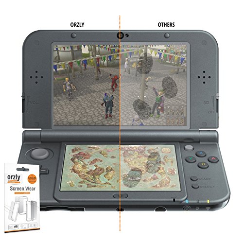 Orzly 3DSXL Protectores de Pantalla, Multi-Pack de 6 Protectores (3 para la Pantalla de Arriba, y 3 para la Pantalla de Abajo) – 100% Transparente para Nintendo 3DS XL Original o Nuevo New 3DS XL