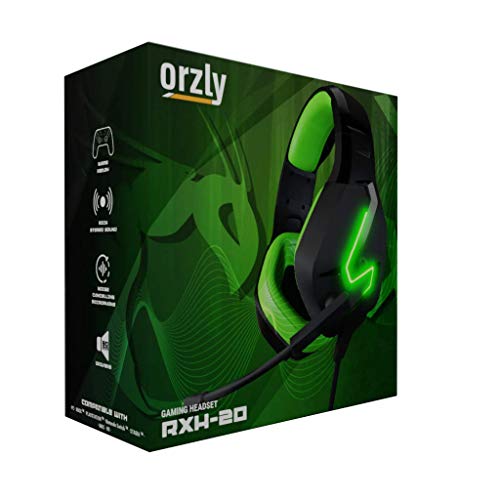 Orzly Auriculares Gaming Compatible con PS5, PS4, PC, Xbox, Nintendo Switch, con microfono, Sonido Premiun RGB Luz LED, cancelación de Ruido - Hornet RXH -20 Sagano Edicion