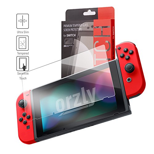 Orzly Ultimate Pack Accesorios para Nintendo Switch [Incluye: Protectores de Pantalla, Cable USB, Funda para Consola, Estuche Tarjetas de Juego, Funda Comfort Grip Case, Auriculares] – Rojo