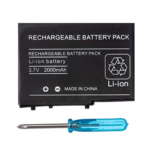 OSTENT 2000mAh 3.7V Rechargeable Lithium-ion Battery + Tool Pack Kit Compatible for Nintendo DSL NDS Lite