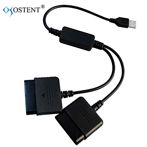 OSTENT PS1 PS2 a PC USB 2.0 Controlador Adaptador Convertidor Cable Compatible para Sony PS2 Controlador