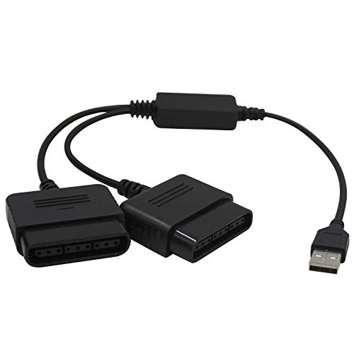 OSTENT PS1 PS2 a PC USB 2.0 Controlador Adaptador Convertidor Cable Compatible para Sony PS2 Controlador