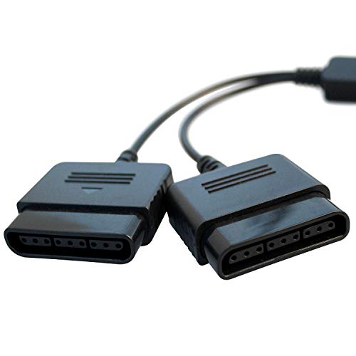 OSTENT PS1 PS2 a PC USB 2.0 Controlador Adaptador Convertidor Cable Compatible para Sony PS2 Controlador