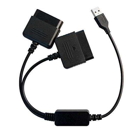 OSTENT PS1 PS2 a PC USB 2.0 Controlador Adaptador Convertidor Cable Compatible para Sony PS2 Controlador