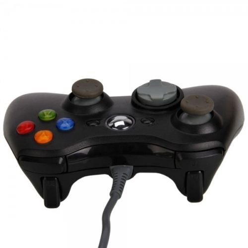 OSTENT Wired USB Controlador Gamepad Joystick Joypad Compatible para Microsoft Xbox 360 Consola Windows PC Ordenador Portátil Computadora Videojuegos Color Negro