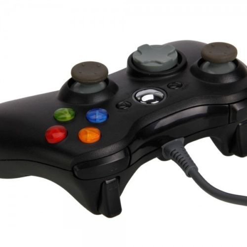 OSTENT Wired USB Controlador Gamepad Joystick Joypad Compatible para Microsoft Xbox 360 Consola Windows PC Ordenador Portátil Computadora Videojuegos Color Negro