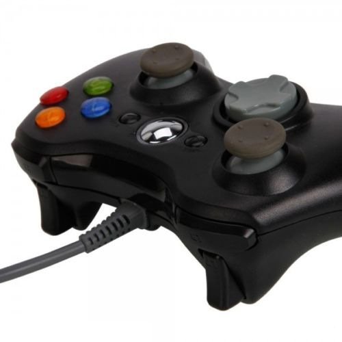 OSTENT Wired USB Controlador Gamepad Joystick Joypad Compatible para Microsoft Xbox 360 Consola Windows PC Ordenador Portátil Computadora Videojuegos Color Negro