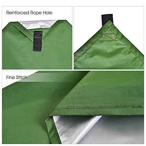 OTraki Toldo Camping Impermeable 3M×3M Rain Tarp UV Protección Lona para Acampar con Accesorios Portátil Toldo para Hamaca Furgoneta Playa Vivac Exterior