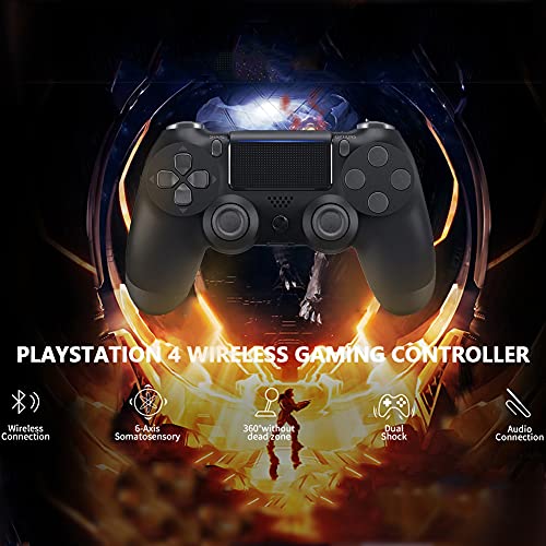 OUKELEE Wireless Controller for PS4, Bluetooth Gaming Remote Gamepad Joystick, with Touch Pad High-Precision, Six-axis Dual Vibration Shock and Audio, Compatible with PlayStation 4 /Slim/Pro/PS3