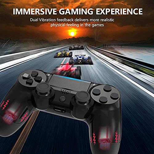 OUKELEE Wireless Controller for PS4, Bluetooth Gaming Remote Gamepad Joystick, with Touch Pad High-Precision, Six-axis Dual Vibration Shock and Audio, Compatible with PlayStation 4 /Slim/Pro/PS3