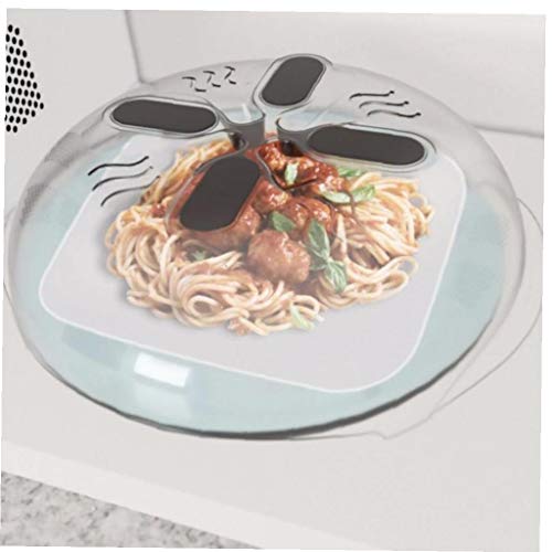 Oulensy Imán De Alimentos Pantalla Protectora Microondas Hover Anti-pulverización Catódica Cubierta con Steam Vents Tapa Resistente Al Calor