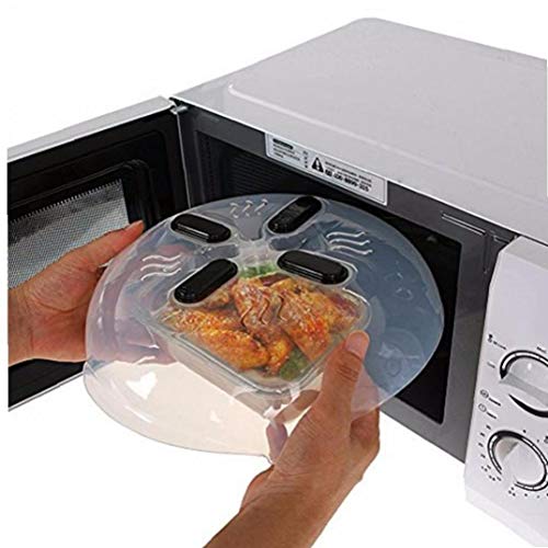 Oulensy Imán De Alimentos Pantalla Protectora Microondas Hover Anti-pulverización Catódica Cubierta con Steam Vents Tapa Resistente Al Calor