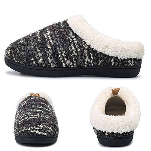 OUSIMEN Zapatillas Casa Hombre Mujer Invierno Calido Zapatillas Memory Foam Slipper Ultraligero cómodo y Antideslizante Zapatilla de Estar por casa para Mujer Zapatillas de Interior
