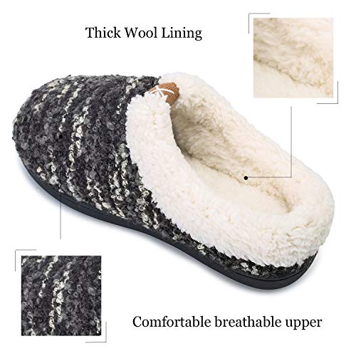 OUSIMEN Zapatillas Casa Hombre Mujer Invierno Calido Zapatillas Memory Foam Slipper Ultraligero cómodo y Antideslizante Zapatilla de Estar por casa para Mujer Zapatillas de Interior
