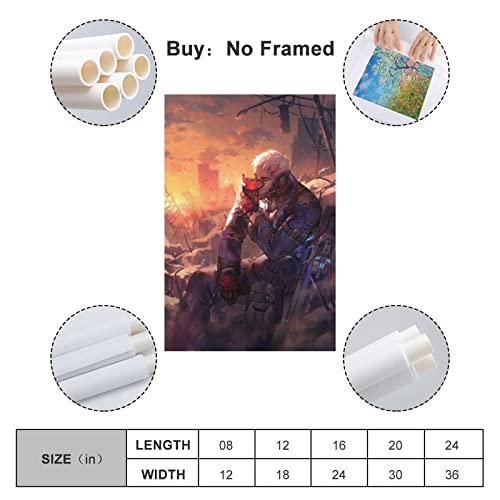 Overwatch Game Soldier 76 Cool Art - Póster decorativo para pared, diseño de soldado de la sala de estar, 20 x 30 pulgadas (50 x 75 cm)