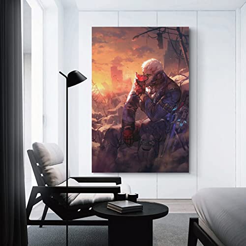 Overwatch Game Soldier 76 Cool Art - Póster decorativo para pared, diseño de soldado de la sala de estar, 20 x 30 pulgadas (50 x 75 cm)