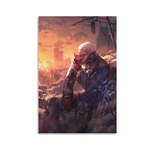 Overwatch Game Soldier 76 Cool Art - Póster decorativo para pared, diseño de soldado de la sala de estar, 20 x 30 pulgadas (50 x 75 cm)