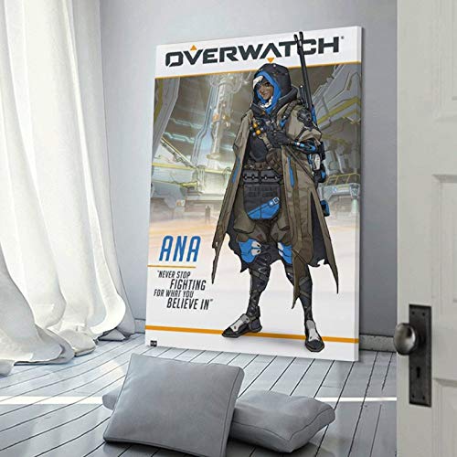 Overwatch - Póster de videojuegos HD1 cuadro decorativo lienzo para pared, para sala de estar, dormitorio, 60 x 90 cm