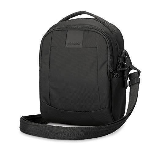 Pacsafe Metrosafe LS100 Anti-Theft Cross Body Bag Bolso Bandolera, 23 cm, 3 Liters, Negro (Black 100)