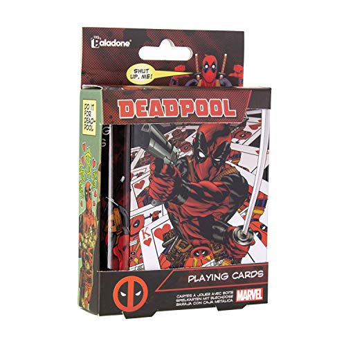 Paladone- BARAJA DE Cartas Marvel Deadpool, Multicolor (PP5168DPL)