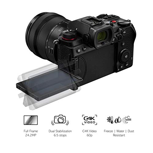 Panasonic LUMIX DC-S5E-K - Cámara Evil de 24 MP (Pantalla táctil de 3", Estabilizador Óptico de 5 Ejes, Visor OLED, RAW, Wi-Fi, 4 K, Función AF, Protección contra Polvo y Salpicaduras) Negro