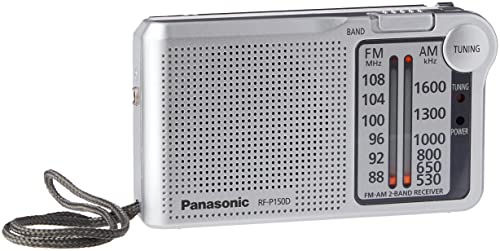 Panasonic RF-P150DEG-S - Radio portátil (150mW, FM/Am, Radio de Bolsillo, LED, Radio Analógica) Color Plata