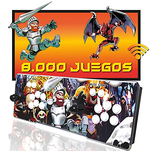Pandora Box Wifi 8000 juegos, capacidad de instalar hasta 10000 juegos, Retro Consola Maquina recreativa Arcade, Joysticks arcade, Mame, FBA, Neogeo, SFC, NES, GBA, MD,Dreamcast, GB, PSone, PSP