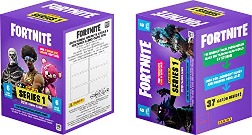 Panini Fortnite Series 1 Trading Cards - Blasterbox (37 Cartas, Incluye Tarjetas Epic Impresionantes Efectos ópticos)