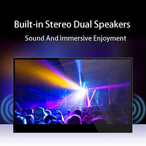 Pantalla Portátil, Monitor Portátil De 17.3 Pulgadas, Pantalla De Fractura De La Computadora 1920 × 1080 Pantalla De Pantalla Full HD IPS Con HDMI Para Computadora Portátil, PC, Xbox, PS4, Con Función