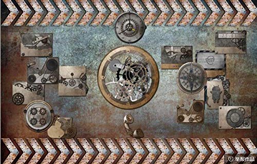 Papel tapiz 3D papel tapiz de ladrillo Retro steam engine do old gear estilo industrial wallpaper personalidad theme restaurant bar mural living room bedroom wallpaper-Mural 3D_El 150 * 105cm