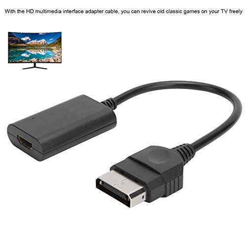 para convertidor de Cable HDMI para Xbox, para Sistema Original para Xbox con Cable HDMI y convertidor de Adaptador de Corriente para Xbox Classic a HDMI, Plug and Play - Negro