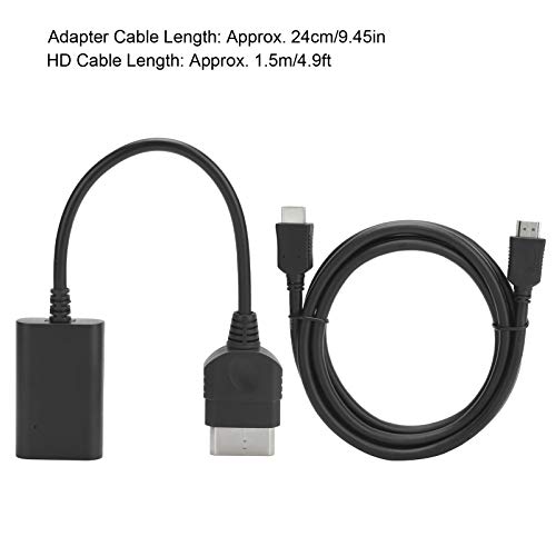 para convertidor de Cable HDMI para Xbox, para Sistema Original para Xbox con Cable HDMI y convertidor de Adaptador de Corriente para Xbox Classic a HDMI, Plug and Play - Negro