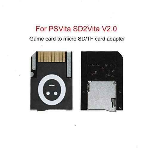 Para PSVita Game Card to Micro SD TF Card Transfer Adapter Push to Exject for PSVita SD2Vita 1000 2000 Henkaku 3.60 Game Accessor - Negro