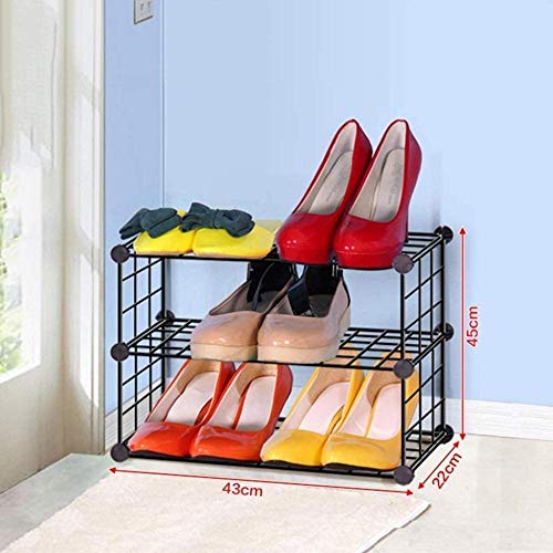 Pared pintura Combinación Sencilla de Hierro de Malla de Almacenamiento de Calzado gabinete, Forma el Marco de Creative Assembly Sala, Forjado Zapatero Taburete Cambiar Zapatos (Size : 45)