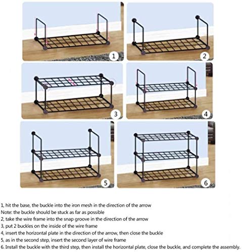 Pared pintura Combinación Sencilla de Hierro de Malla de Almacenamiento de Calzado gabinete, Forma el Marco de Creative Assembly Sala, Forjado Zapatero Taburete Cambiar Zapatos (Size : 45)