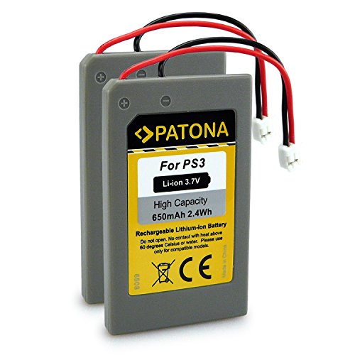 PATONA 2x Bateria reemplaza LIP1359, LIP1859, LIP1472 compatible con Sony PS3 Playstation 3 Mando Control Remote