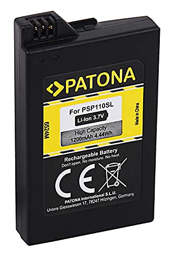 PATONA Bateria compatible con Sony Playstation Portable 2 Generation Slim & Lite PSP-2000 PSP-2004, Brite PSP-3000 PSP-3004