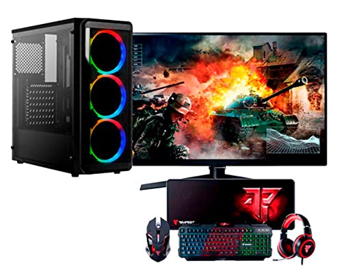 PC Gaming Completo -Ordenador Gaming Barato | AMD Pro Ryzen 3 Pro - 16gb Ram Ddr4, 240 Ssd + 1tb HDD, Grafica Radeon Vega 8, Monitor 24" + Teclado + Ratón + 2 AÑOS DE Garantia