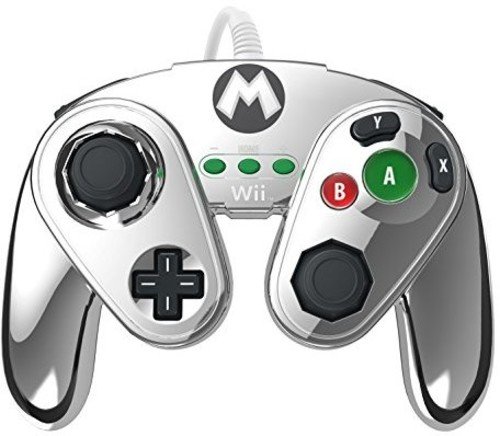 PDP - Mando Fight Pad Con Cable: Metal Mario (Nintendo Wii U)