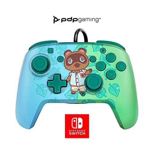 PDP - Nintendo Switch Faceoff Deluxe+ Audio Mando con Cable Animal Crossing (Nintendo Switch)