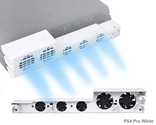 PeakLead PS4 Pro Ventilador de refrigeración el Color Blanco Glacial White Turbo refrigerador Control De La Temperatura del Súper USB Cooling Fan Cooler para Sony Playstation 4 Pro