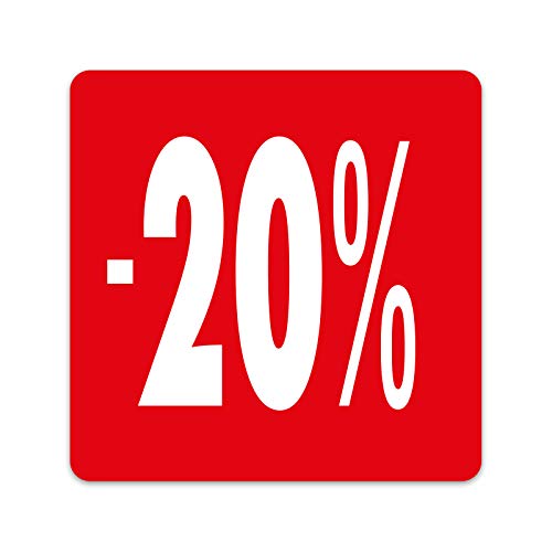 Pegatinas de descuento cuadradas de salea etiqueta de descuento reduce etiquetas 500 unidades (-20%)