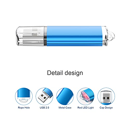Pendrive 64GB 2.0 KOOTION Memorias USB 64Gigas Flash Drive USB Stick 3 Piezas Pen Drive de Colores Pack 3 Unidades, Azul, Verde, Púrpura