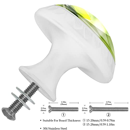 Perilla del gabinete,manijas 4 perillas de puerta del gabinete de cocina del cajón de las PC Still Life Zen Basalt Stones Vaso de cristal