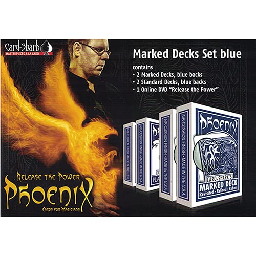 Phoenix Marked Decks Set - Blue - Tricks with Cards - Trucos Magia y la Magia - Magic Tricks and Props