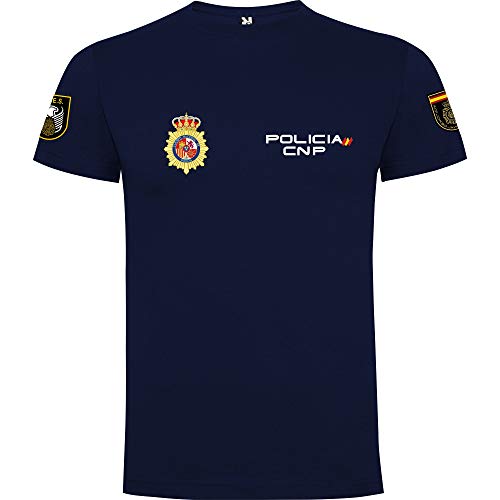 Piel Cabrera Camiseta Policia Nacional España G.O.E.S. (Azul, M)
