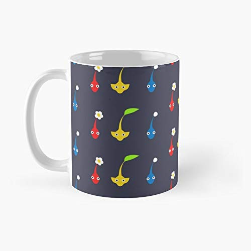 Pikmin Characters - Taza de café con texto en inglés "Best Gift Funny Coffes" (325 ml)